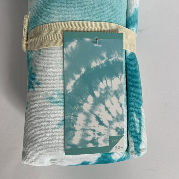 POTTERY BARN TEEN Set of 2 Tie Dye Burst Beach Towels TEAL NEW NWT PB TEEN - Picture 8 of 13